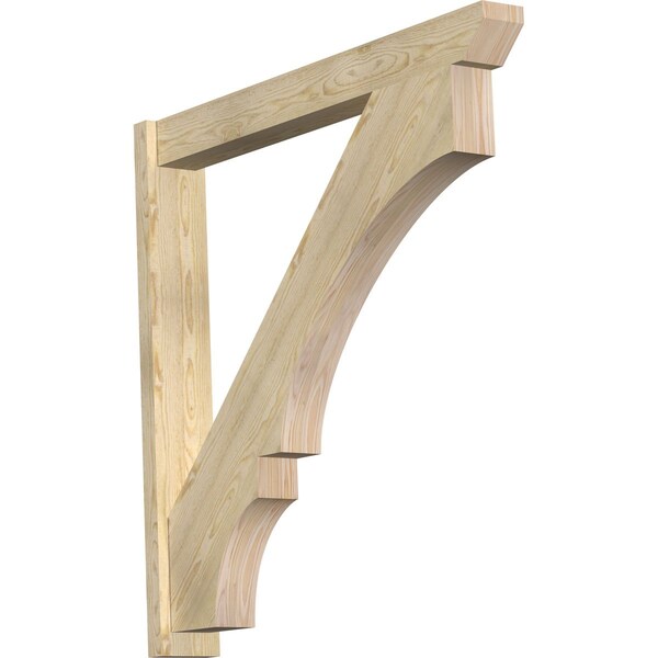 Ekena Millwork Balboa Slat Rough Sawn Outlooker, Douglas Fir, 6"W x 46"D x 46"H OUT06X46X46BOA06RDF - main